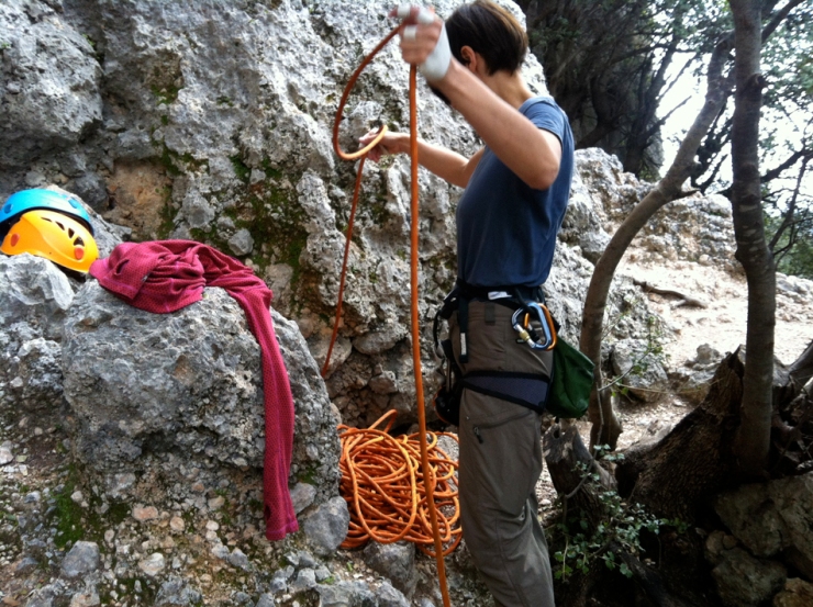 Natasza cleaning the rope